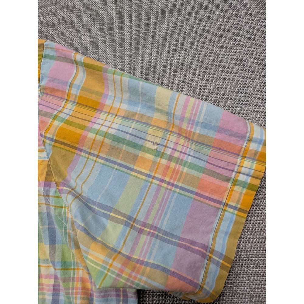 Ralph Lauren Beach Twill Shirt Mens 3XB Multicolor Plaid Short Sleeve Button Up - Picture 8 of 10
